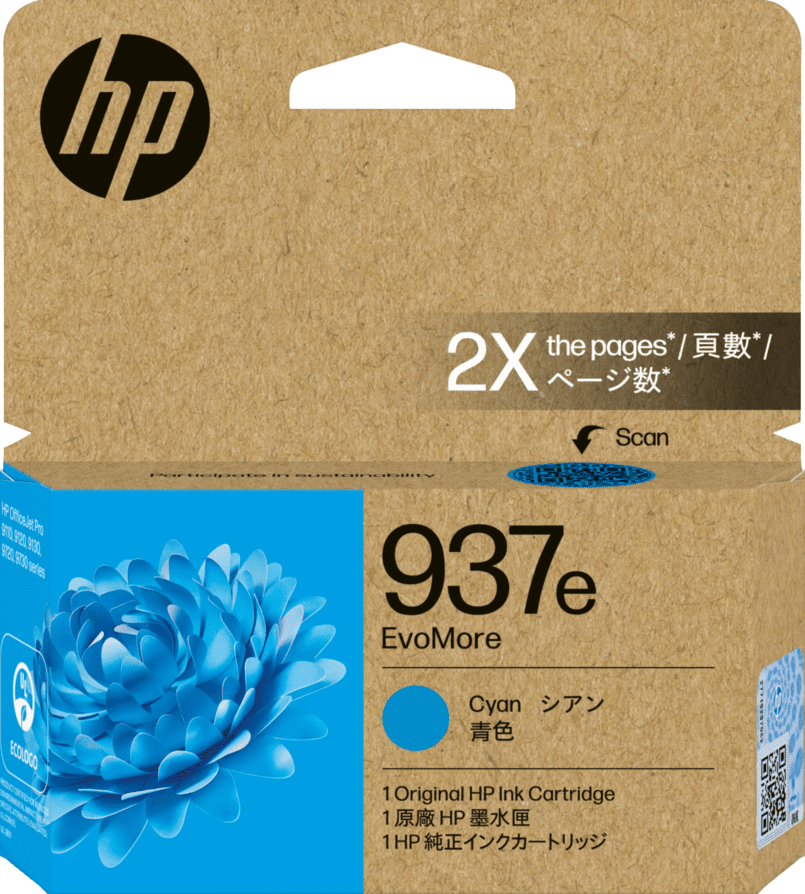 TechWarehouse 937E HP EvoMore High Capacity Cyan Cartridge HP