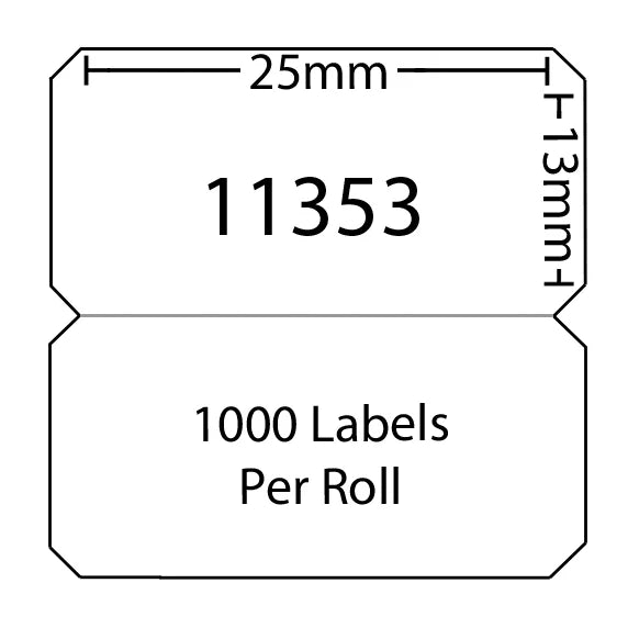 TechWarehouse S0722530 Dymo LW 25mm x 13mm 1000 labels per Roll (11353) Dymo