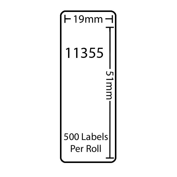 TechWarehouse S0722550 Dymo LW 19mm x 51mm 500 Labels per Roll Dymo