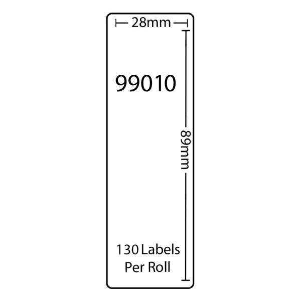 TechWarehouse S0722370 Dymo LW 28mm x 89mm 130 Roll - 2 Pack (99010) Dymo