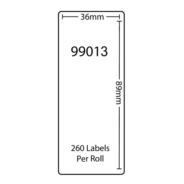 TechWarehouse S0722410 Dymo LW 36mm x 89mm Transparent Plastic Roll (99013) Dymo