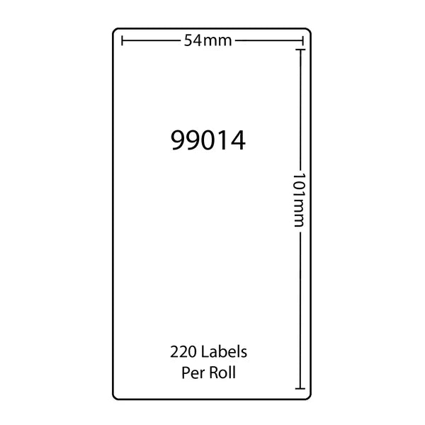 TechWarehouse S0722430 Dymo LW 54mm x 101mm 220 labels per Roll (99014) Dymo