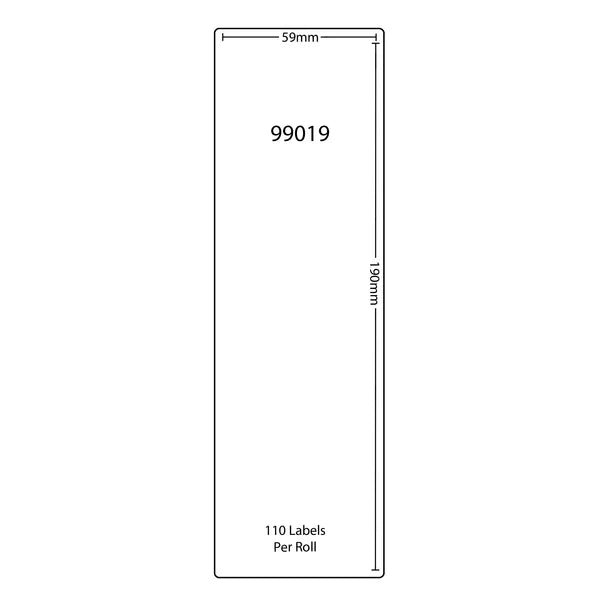 TechWarehouse S0722480 Dymo LW 59mm x 190mm 110 labels per Roll (99019) Dymo