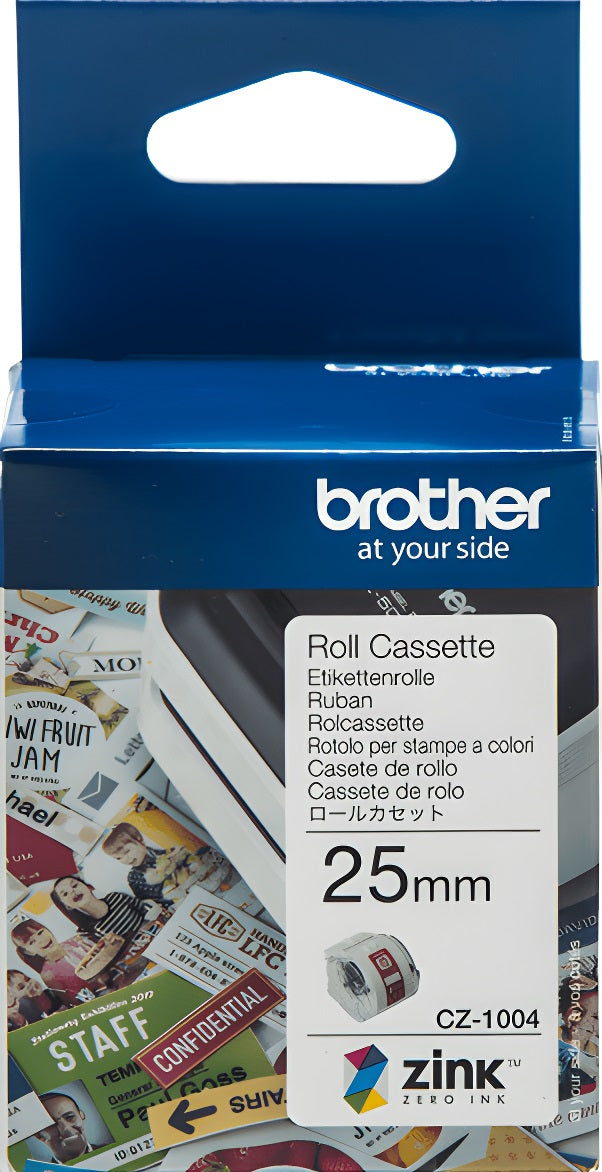 CZ1004 Brother 25mm Printable Roll Cassette