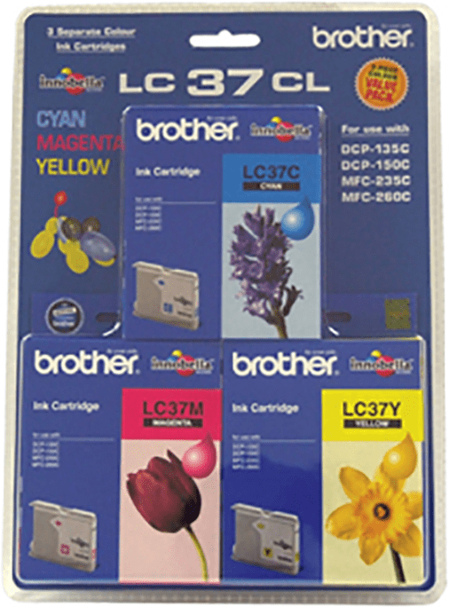 LC37CL3 Brother Colour Ink 3 pack C/M/Y