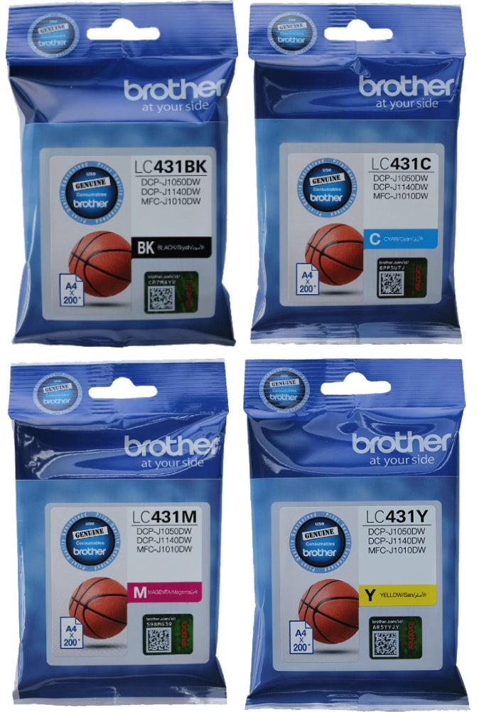 LC431 Brother Set of 4 - BK/C/M/Y