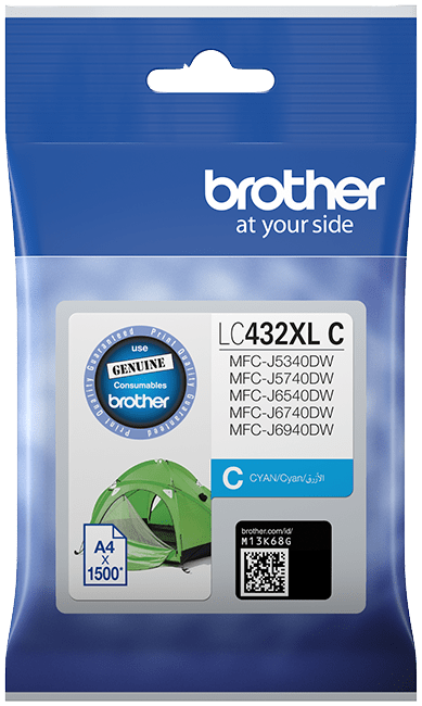 LC432XLC Brother Cyan High Yield Ink Cartridge