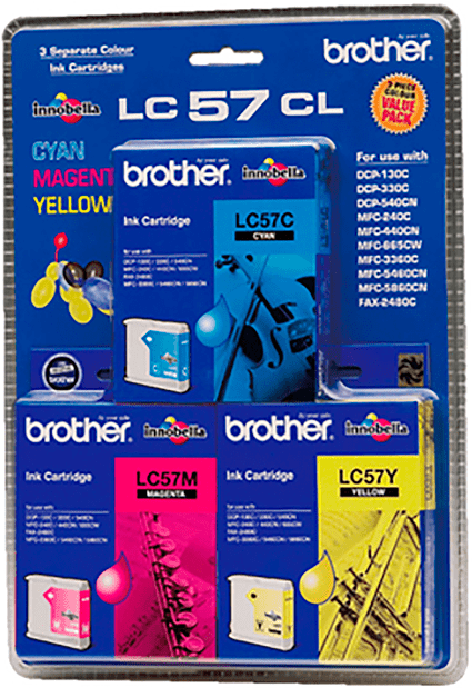 LC57CL3 Brother Colour 3 pack C/M/Y