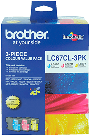 LC67CL3 Brother Colour 3 Pack