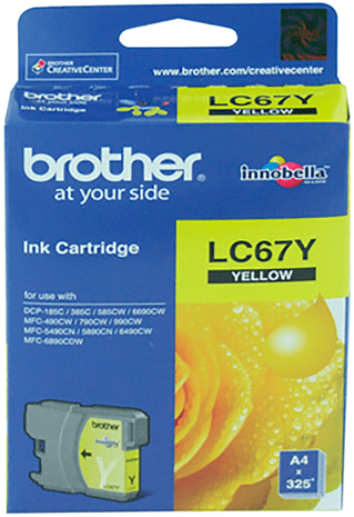 LC67Y Brother Yellow Cartridge