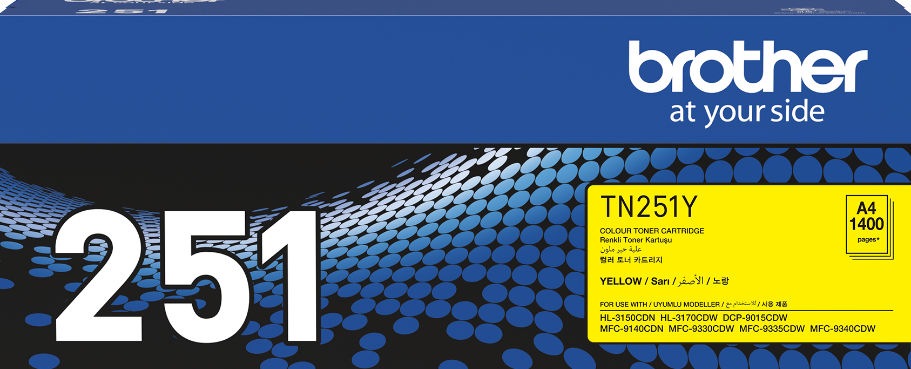 TN251Y Brother Standard Capacity Yellow Toner