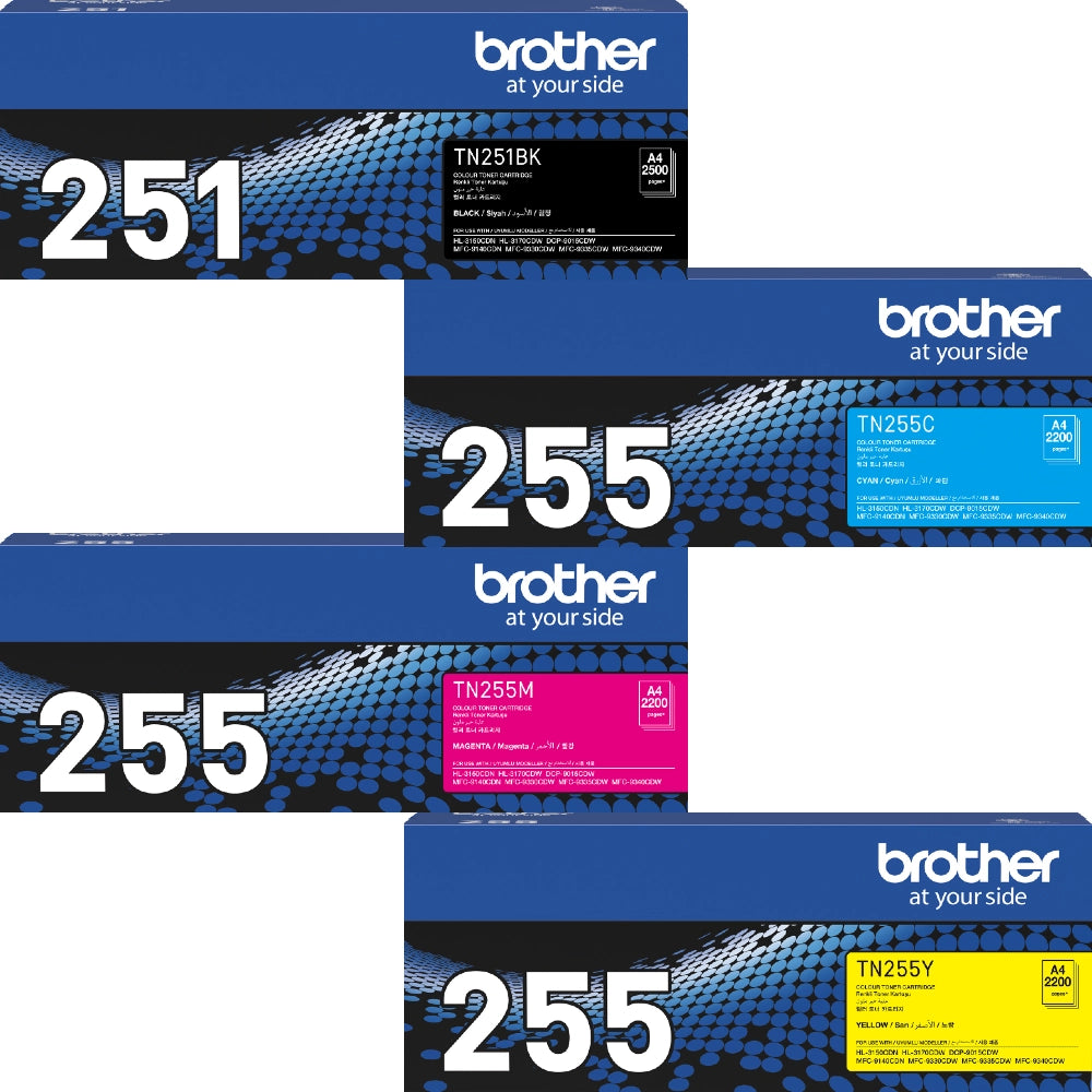 TechWarehouse TN251/255 Brother High Capacity Toner Set Brother