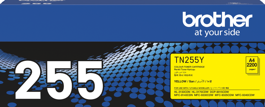 TN255Y Brother High Capacity Yellow Toner