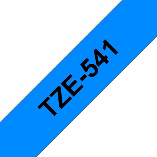 TechWarehouse TZe-541 Brother 18mm x 8m Black on Blue Adhesive Laminated Tape Brother