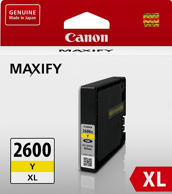 PGI2600XLY Canon Hi Capacity Yellow Ink