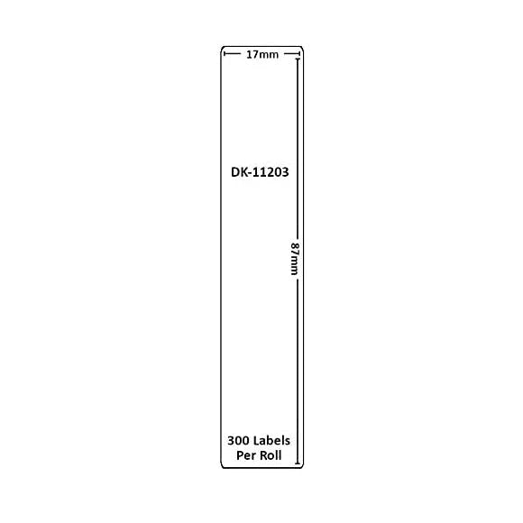 DK11203 Compatible 17mm x 87mm 300 per roll File Folder Labels for Brother