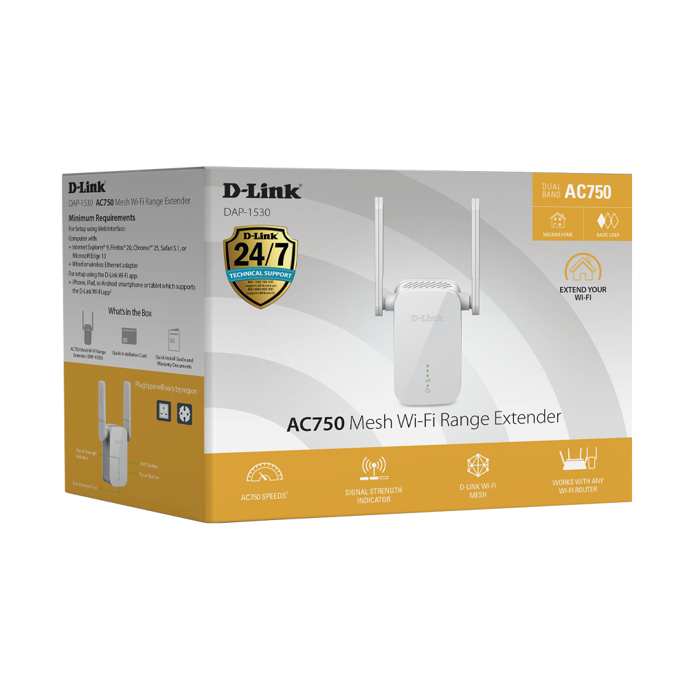 TechWarehouse D-Link AC750 Mesh Wi-Fi Range Extender D-Link