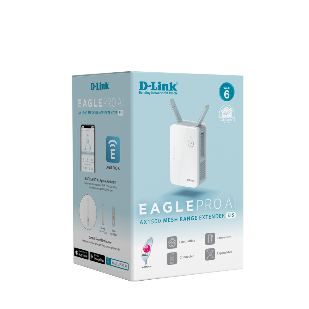 TechWarehouse D-Link Eagle Pro AI AX1500 Mesh Wi-Fi Range Extender D-Link