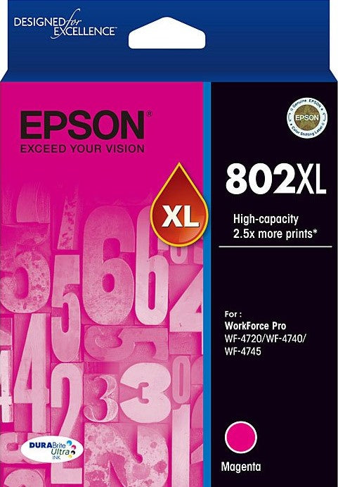 TechWarehouse Epson 802XL High Capacity Magenta Ink Cartridge Epson