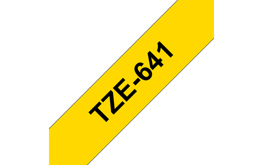 TZe-641 Compatible 18mm x 8m Black on Yellow Adhesive Laminated Tape