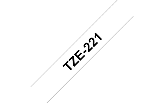 TZe-221 Compatible 9mm x 8m Black on White Adhesive Laminated Tape for Brother