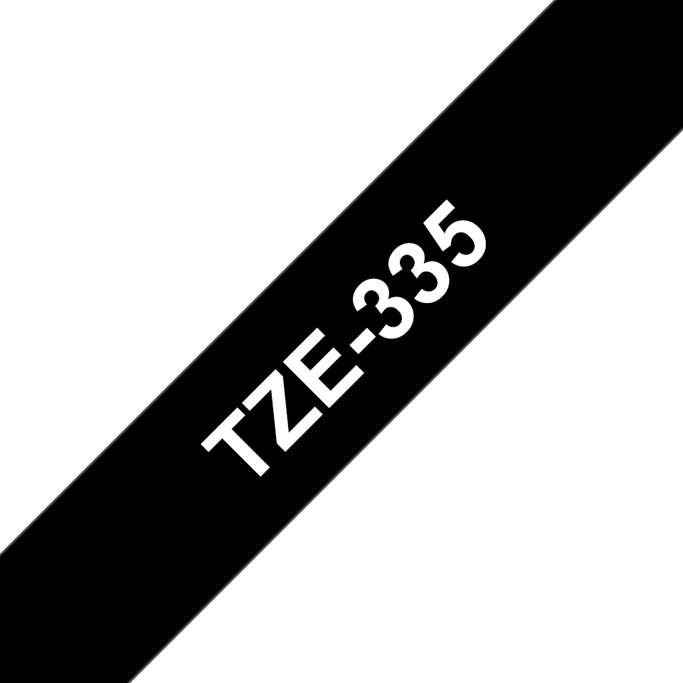 TechWarehouse TZe-315 Brother 6mm x 8m White on Black Adhesive Laminated Tape Brother