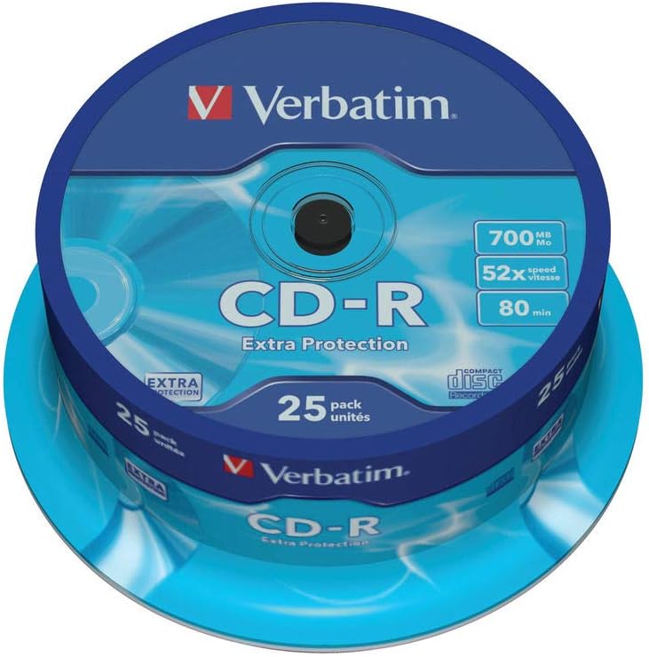 TechWarehouse Verbatim CD-R 700MB 52x 25 pack on Spindle Verbatim