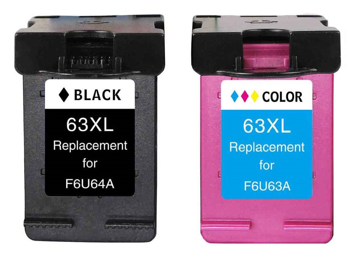 TechWarehouse 63XL Compatible Black + Colour Combo Set Compatible for HP