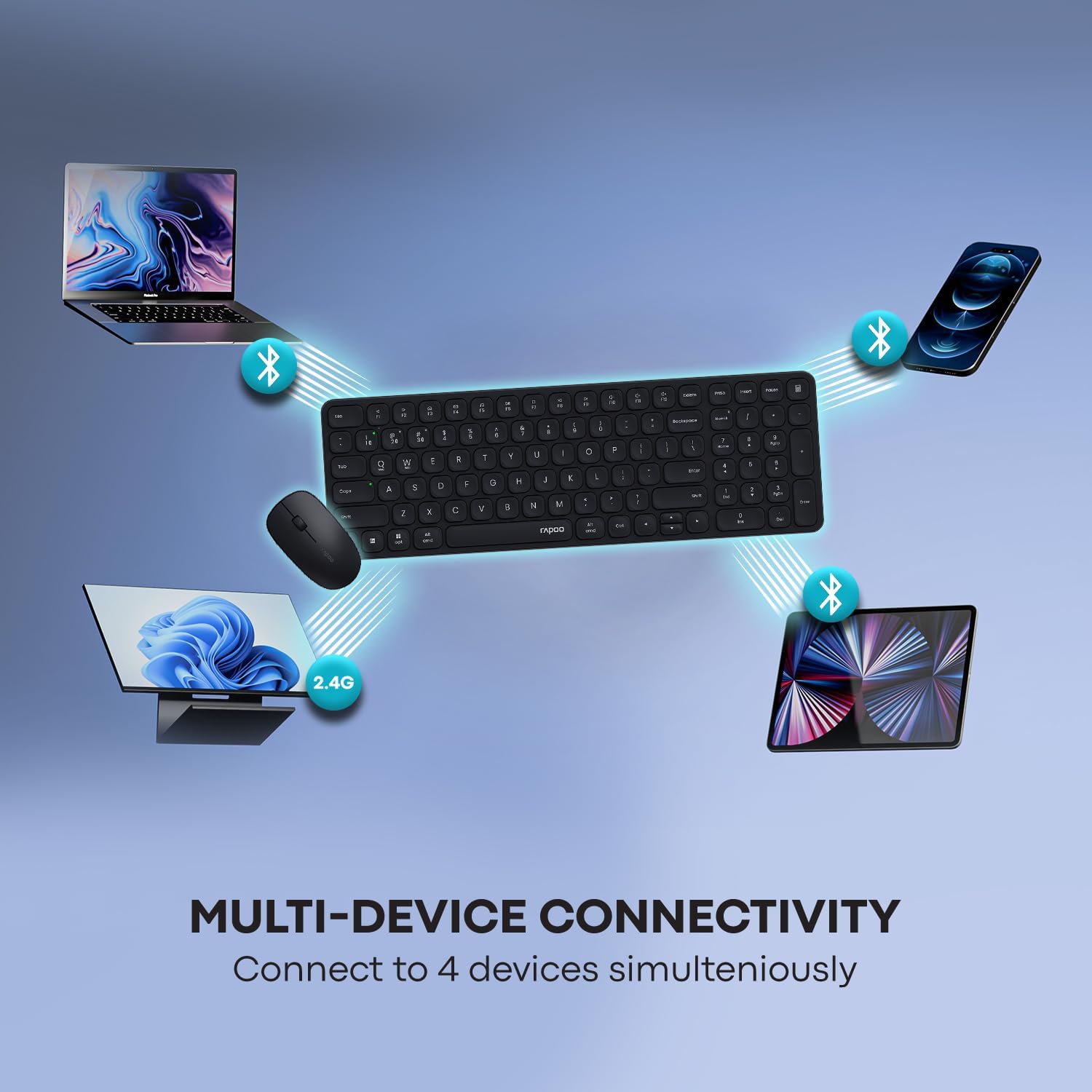 Rapoo 9320M Wireless Keyboard & Mouse Combo