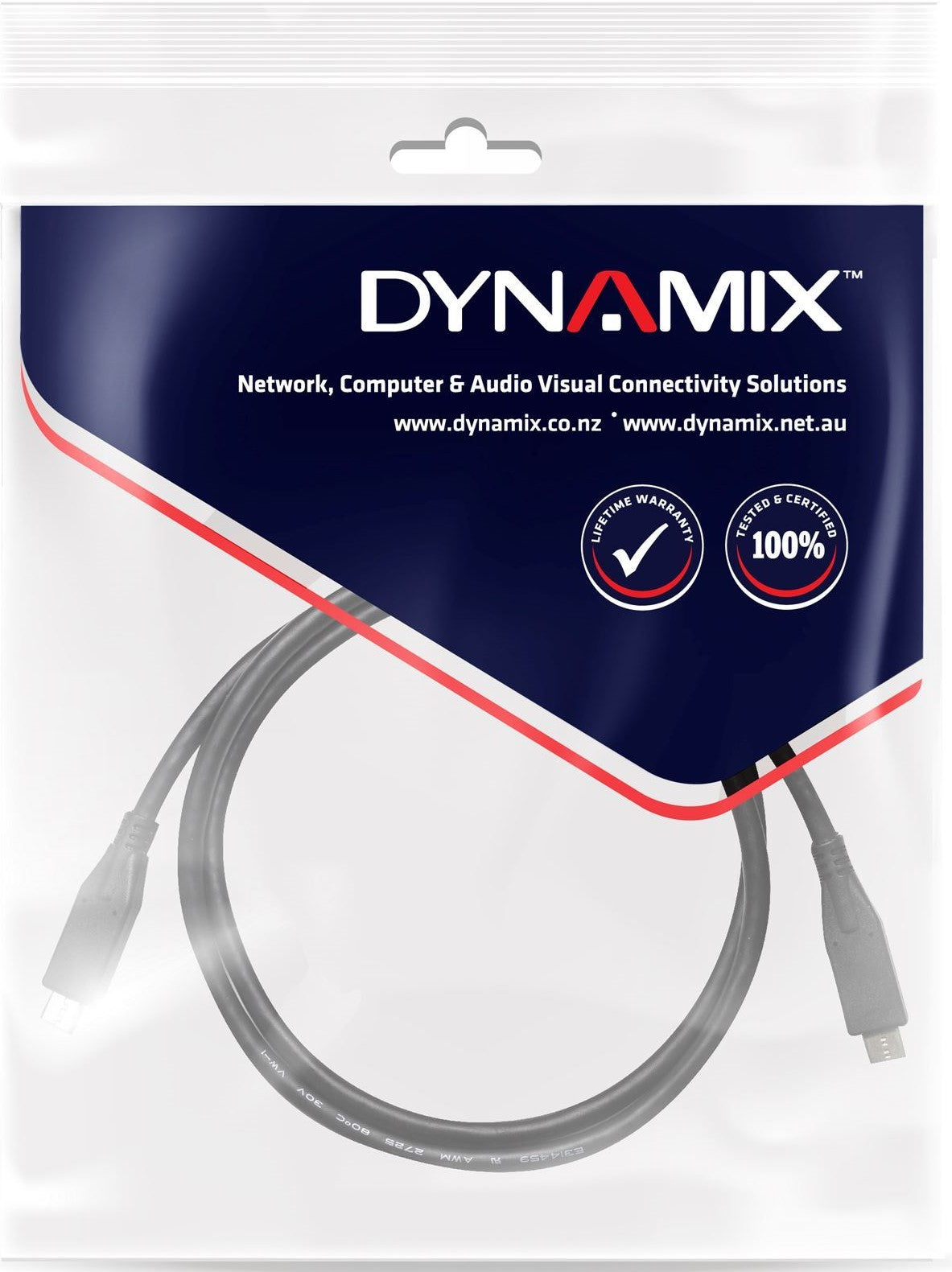 TechWarehouse Dynamix 2m USB-C to USB-C 3.1 (5Gbps) 5V/3A Dynamix