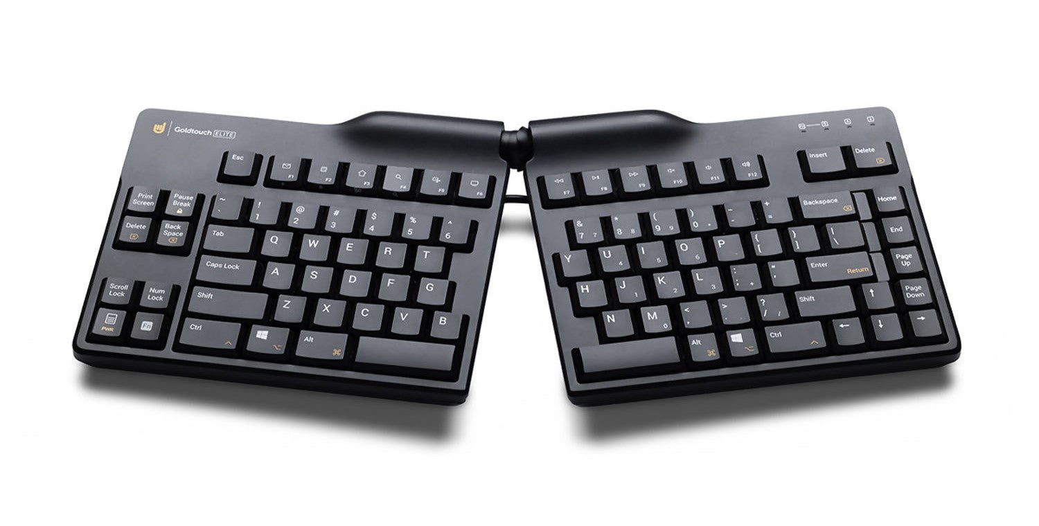 TechWarehouse GoldTouch Elite Adjustable Ergonomic Keyboard Goldtouch