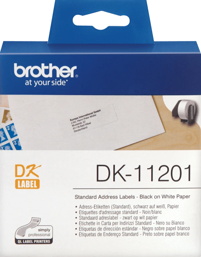 TechWarehouse DK11201 Brother 29mm x 90mm Label 400 per roll Brother