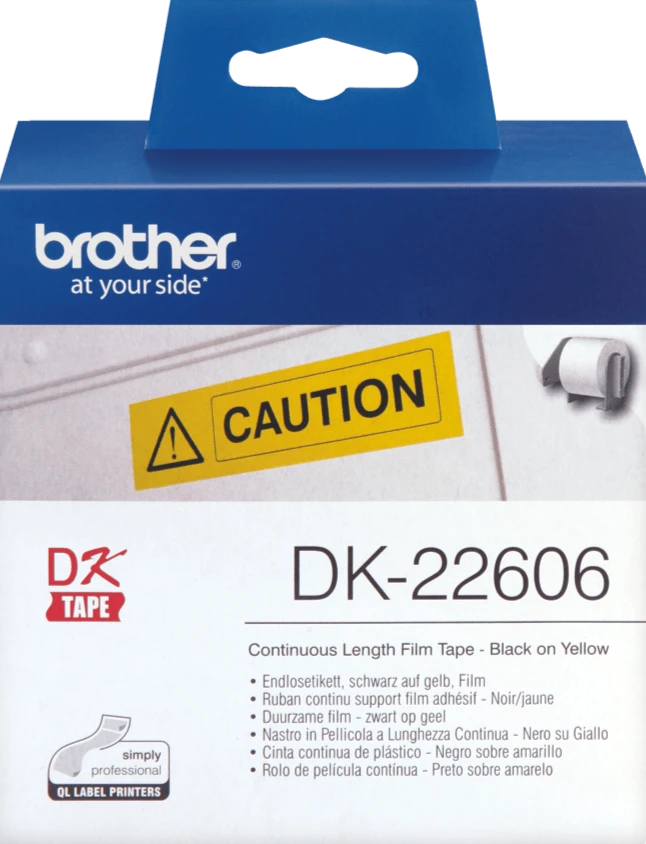 TechWarehouse DK22606 Brother 62mm Continuous Length Tape Yellow Brother