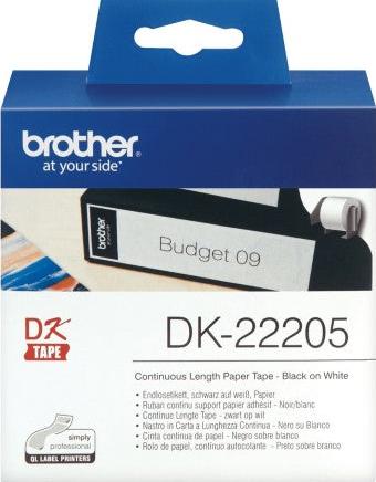 TechWarehouse DK22205 Brother P-Touch 62mm Continuous Length Paper Tape White Brother