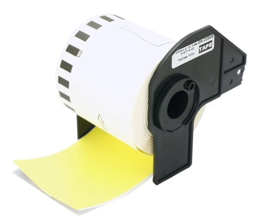 TechWarehouse DK22606 Compatible 62mm Continuous Film Black/Yellow for Brother Compatible for Brother