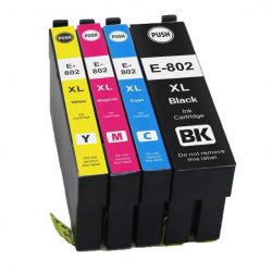 TechWarehouse 802XL Compatible Set of 4 (Bk/C/M/Y) for Epson Compatible for Epson