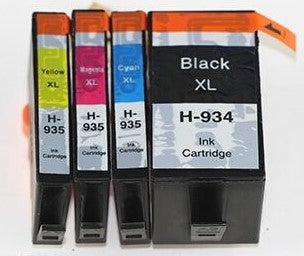 TechWarehouse 934XL / 935XL Compatible Ink Set of 4 (Bk/C/M/Y) for HP Compatible for HP