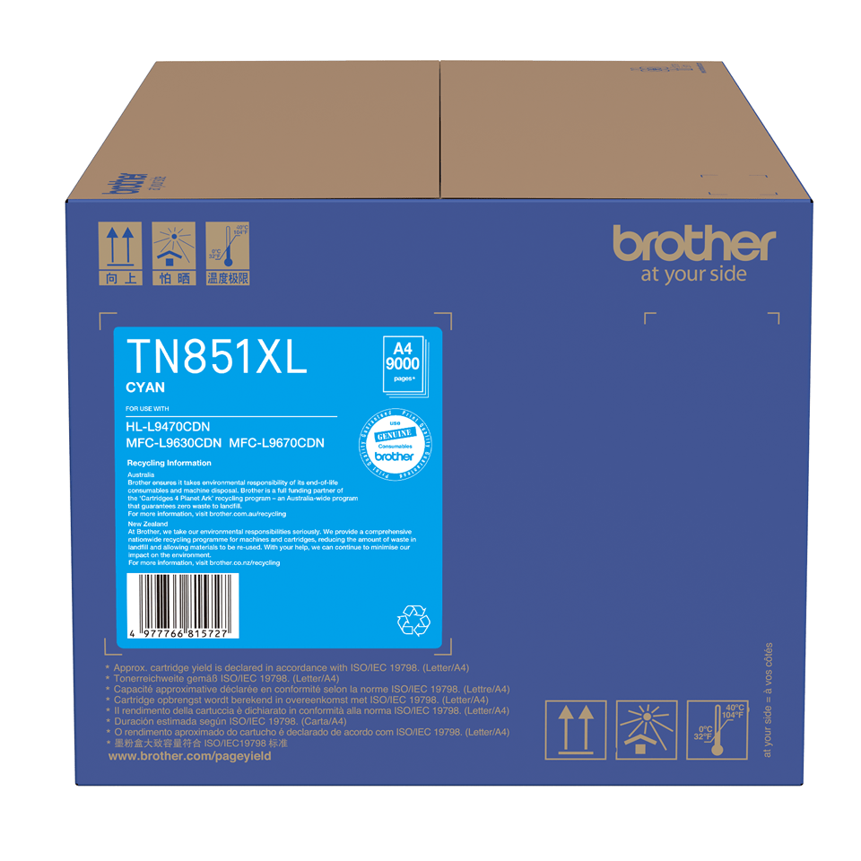 TN851XL Brother High Capacity Cyan Toner