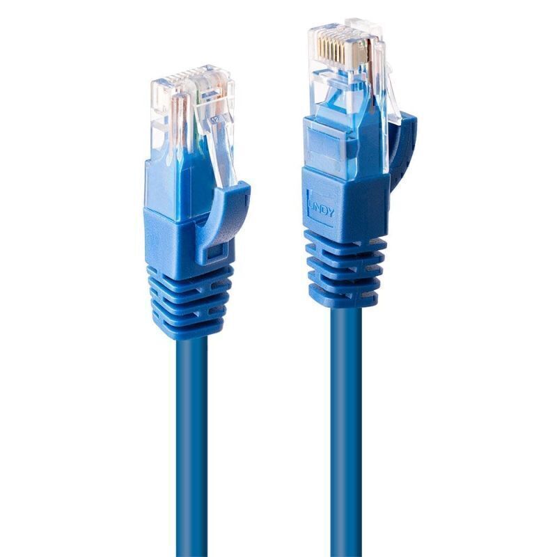 TechWarehouse Lindy 0.5m CAT6 U/UTP Gigabit Network Cable - Blue Lindy