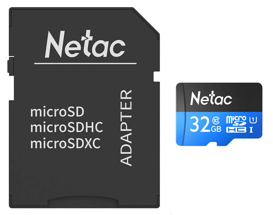 Netac P500 32GB UHS-I Micro SDHC Card w/ Adapter