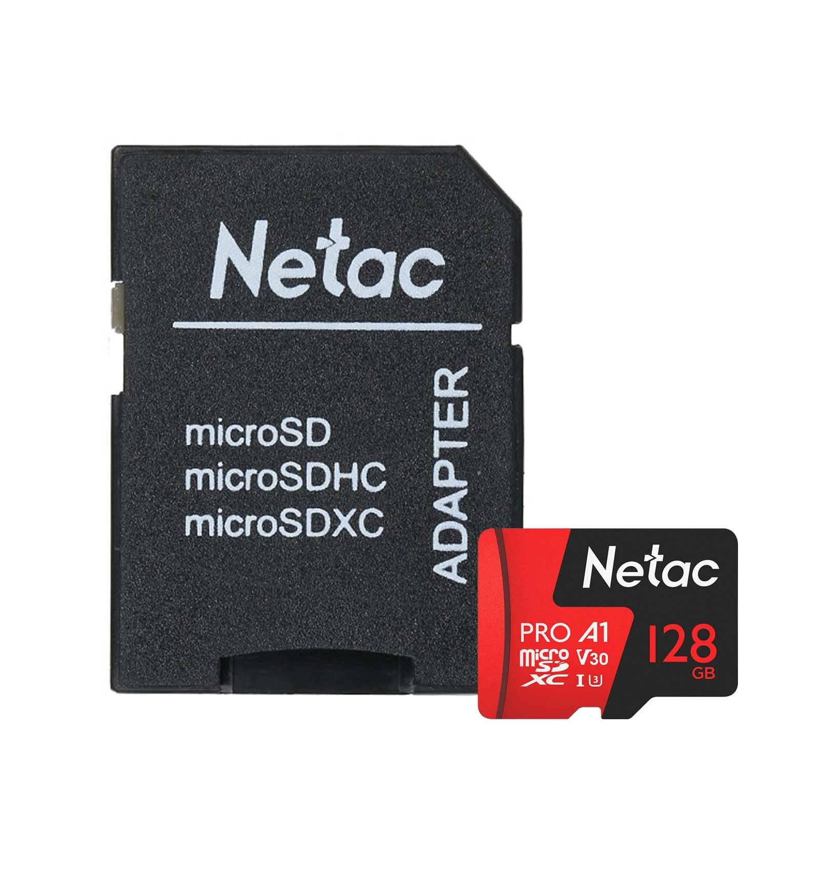 TechWarehouse Netac P500 Extreme Pro 128GB V30 UHS-I Micro SDXC Card w/ Adapter Netac