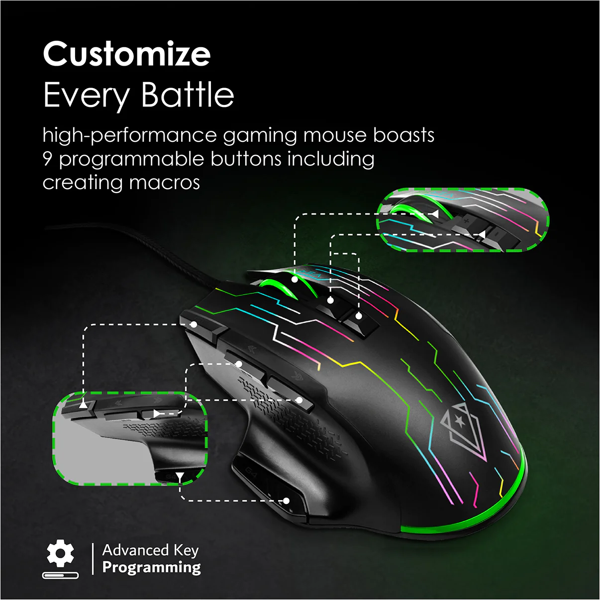 TechWarehouse Vertux Kryptonite Gaming Mouse Vertux